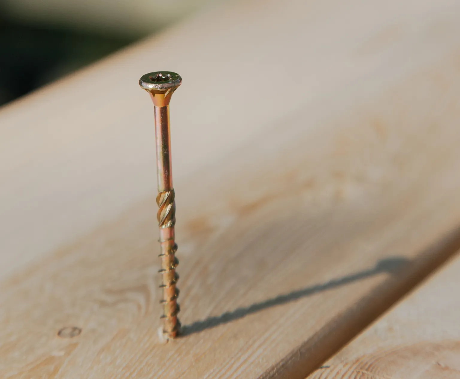Close-up of a precision screw